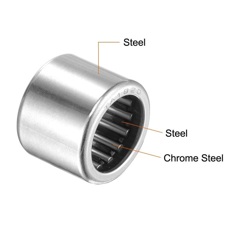 Needle Roller Bearing 18x25x20mm Chrome Steel Open End - Image 3